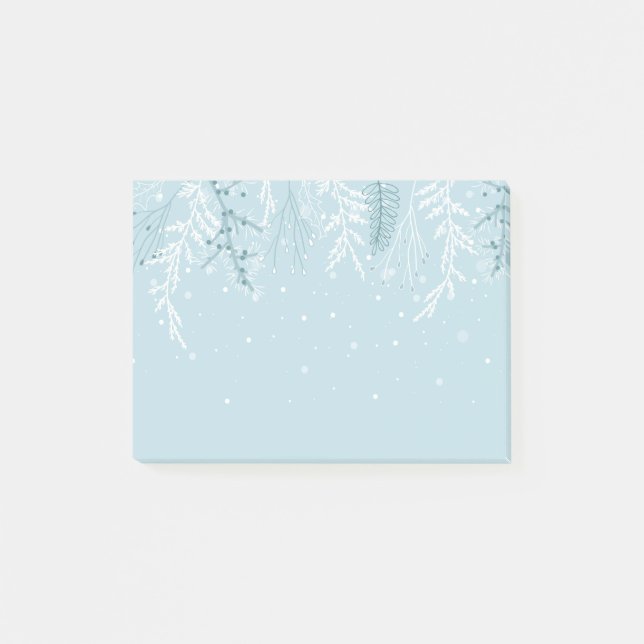 Post-it® Hiver Neige Frost Foliage Foliage Botanique (Devant)