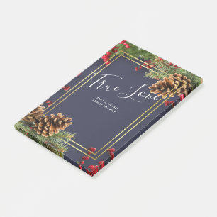 Post-it® Hiver Red Berries Pine Cones Mariage