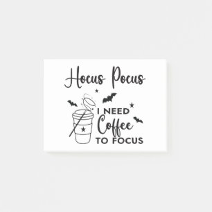 Post-it® Hocus Pocus J'ai besoin de café pour me concentre