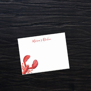 Post-it® Homard fruits de mer crustacés rouge blanc nom