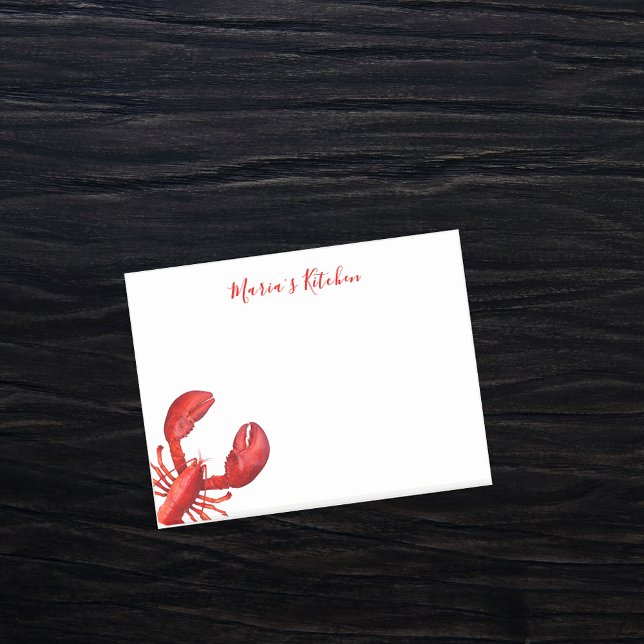 Post-it® Homard fruits de mer crustacés rouge blanc nom (Créateur téléchargé)