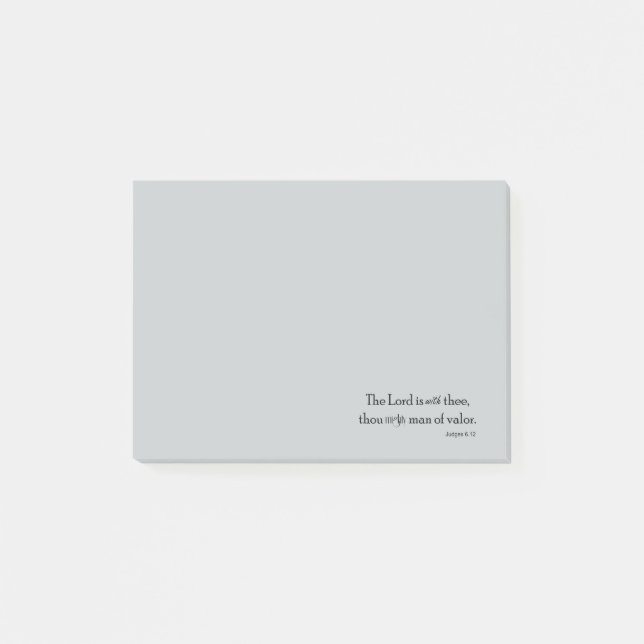 Post-it® Homme puissant de la vaillance Bible Verse