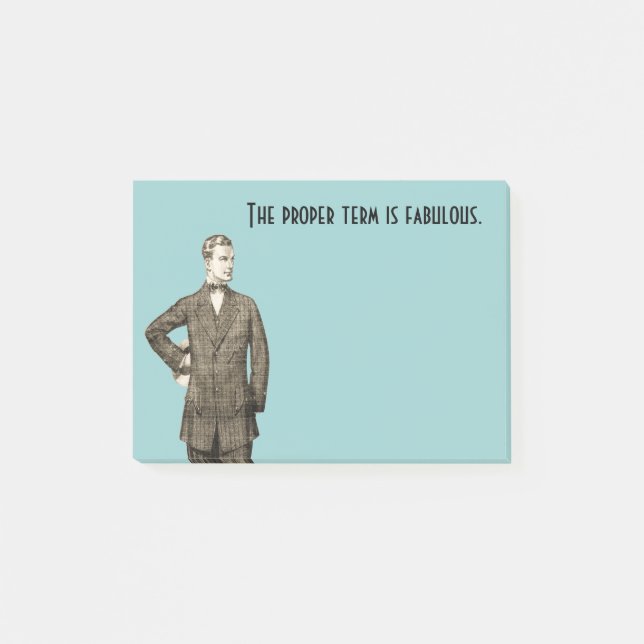 Post-it® Homme vintage fabuleux (Devant)
