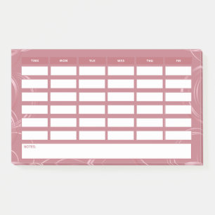 Post-it® Horaire hebdomadaire de l'école de Rose