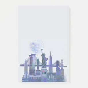 Post-it® Horizon de New York - bleu d'aquarelle