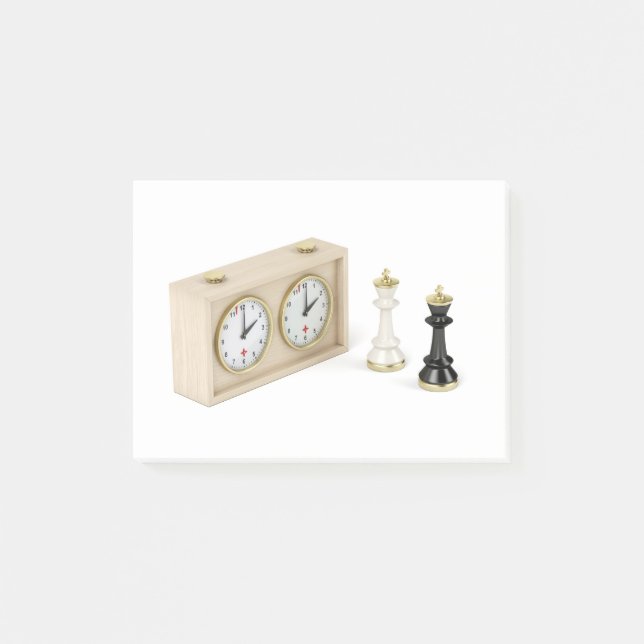 Post-it® Horloge des échecs et des échecs (Devant)