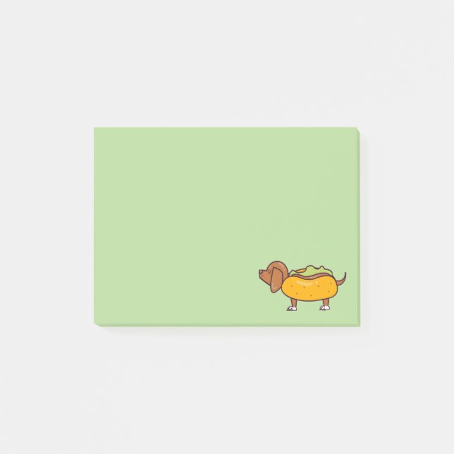 Post-it® Hot Dog Dachshund Post-It Notes (Devant)