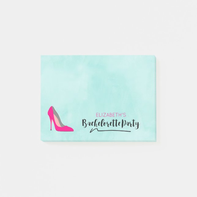 Post-it® Hot rose Stiletto High Heure Bachelorette Party (Devant)