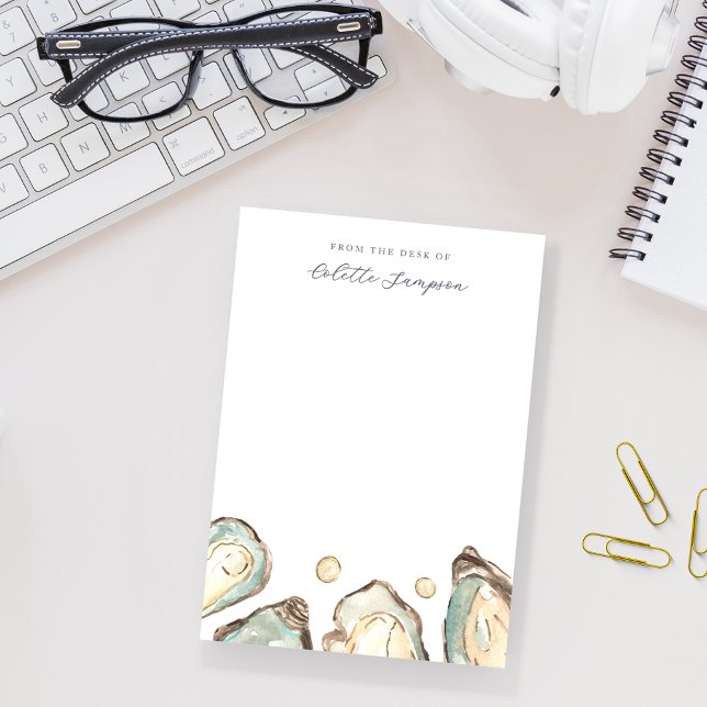 Post-it® Huître d'aquarelle côtière personnalisée (Créateur téléchargé)