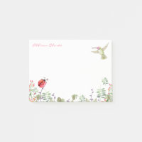 Hummingbird Nature Garden Ladybug Meadow Monogramm