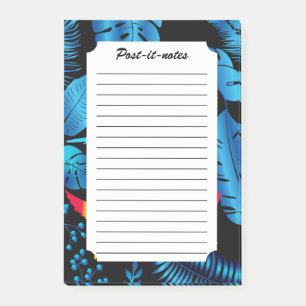 Post-it® Hummingbirds tropicaux d'été à feuilles foncées