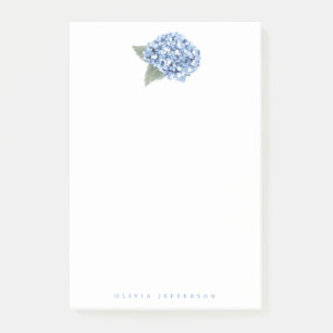 Post-it® Hydrangea Bleu Peint Fleurir Personnalisé