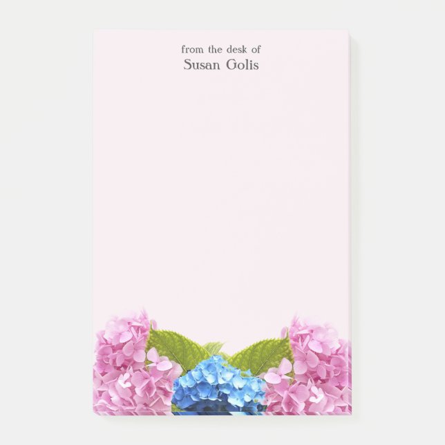 Post-it® Hydrangea Rose Florale Bureau à domicile  (Devant)