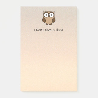 Post-it® I Don't Give a Hoot Owl Custom