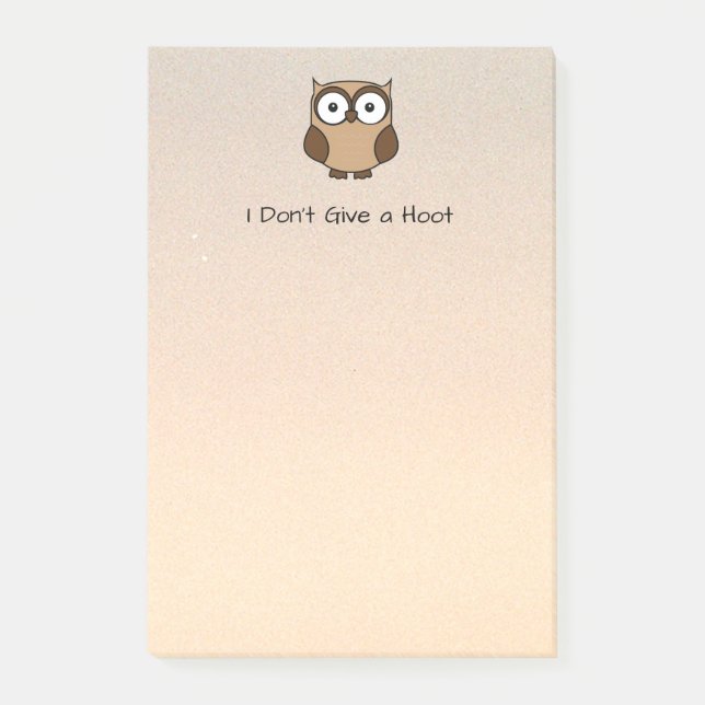 Post-it® I Don't Give a Hoot Owl Custom (Devant)