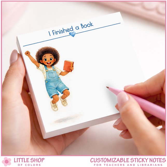 Post-it® I Finished a Book Personalized Book Lover (Créateur téléchargé)