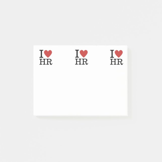 Post-it® I ❤️ Love HR (Département RH) (Devant)