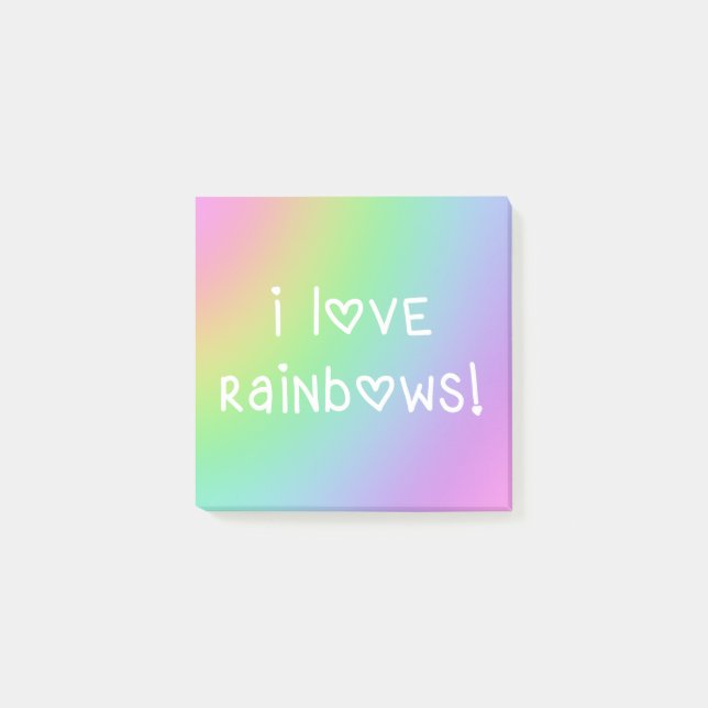 Post-it® I Love Rainbows Pastel Gradient (Devant)