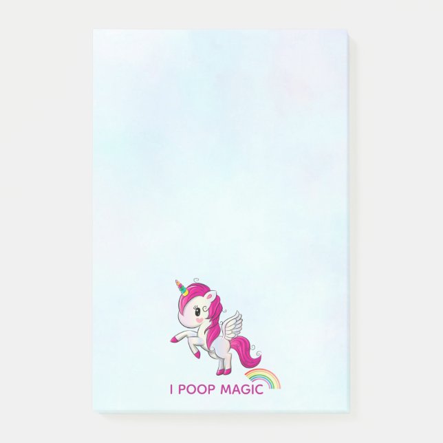 Post-it® I Poop Magic Funny Unicorne Dit (Devant)