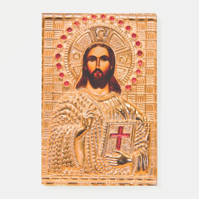 Post-it® Icône dorée de Jésus-Christ (Devant)