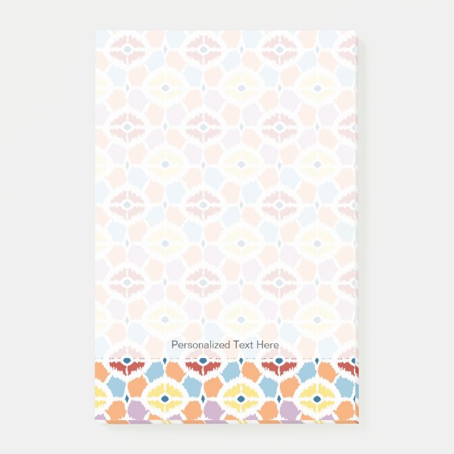 Post-it® Ikat coloré de diamants géométrique (Devant)