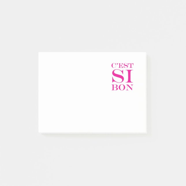 Post-it® Il est si bon - Français de fève de C'est SI (Devant)