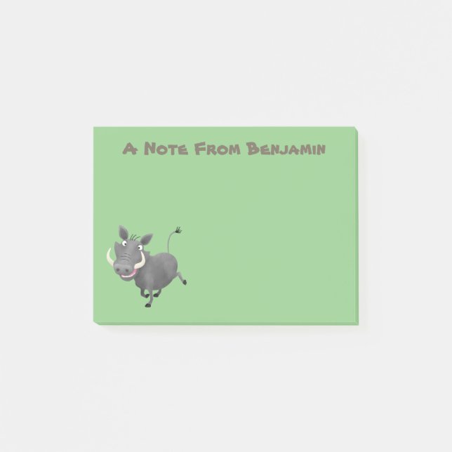 Post-it® Illustration amusante d'un cochon de phacochère af (Devant)