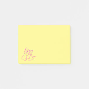 Post-it® Illustration de chat de chaton mignonne