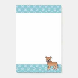 Post-it® Illustration de chien Staffordshire Bull Terrier r