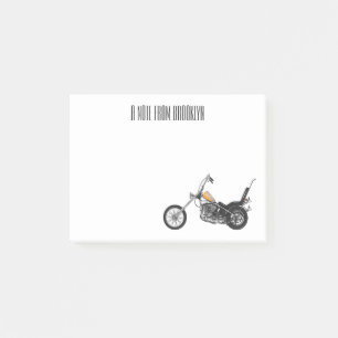 Post-it® Illustration de Chopper Motorcycle 1950