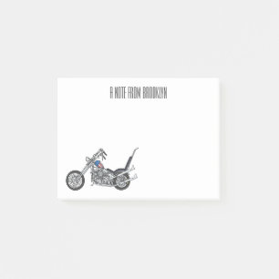 Post-it® Illustration de Chopper Motorcycle 1950