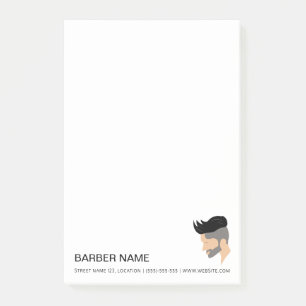 Post-it® Illustration de coupe de cheveux pour homme modern