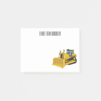 Post-it® Illustration de dessin animé Bulldozer
