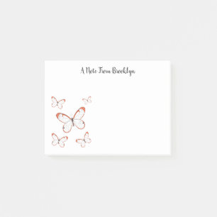 Post-it® Illustration de dessin animé de papillon aux ailes