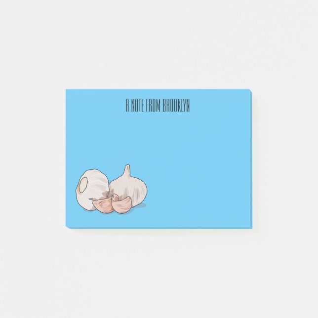 Post-it® Illustration de dessin sur l'ail (Devant)