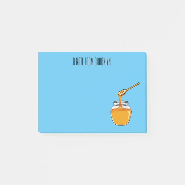 Post-it® Illustration de dessin sur le miel (Devant)