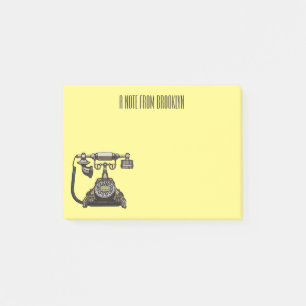 Post-it® Illustration de dessin téléphonique