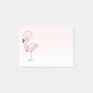 Post-it® Illustration de Flamant rose rose mou
