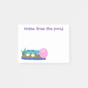Post-it® Illustration de grenouilles drôles et mignonnes en