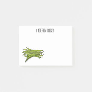 Post-it® Illustration de haricots verts