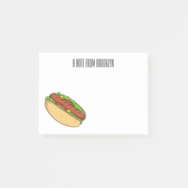 Post-it® Illustration de Hot dog (Devant)