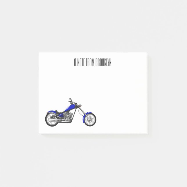 Post-it® Illustration de la moto à hélico (Devant)