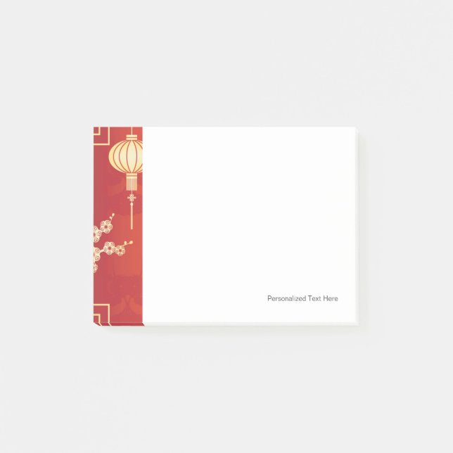 Post-it® Illustration de lanterne chinoise orientale (Devant)