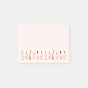Post-it® Illustration de l'aquarelle des bouteilles de vin 