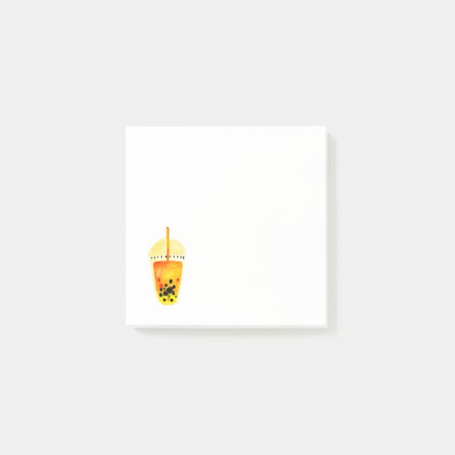 Post-it® Illustration de l'art du thé Boba Bubble (Devant)