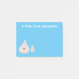 Post-it® Illustration de légumes de dessin animé à l'ail mi