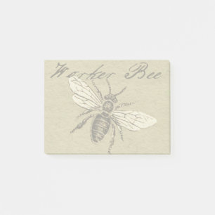 Post-it® Illustration de l'insecte d'abeille vintage