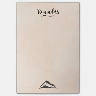 Post-it® Illustration de montagne en noir - Rappels
