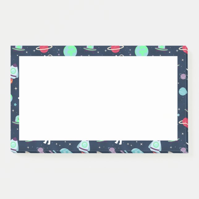 Post-it® illustration de motif spatial (Devant)