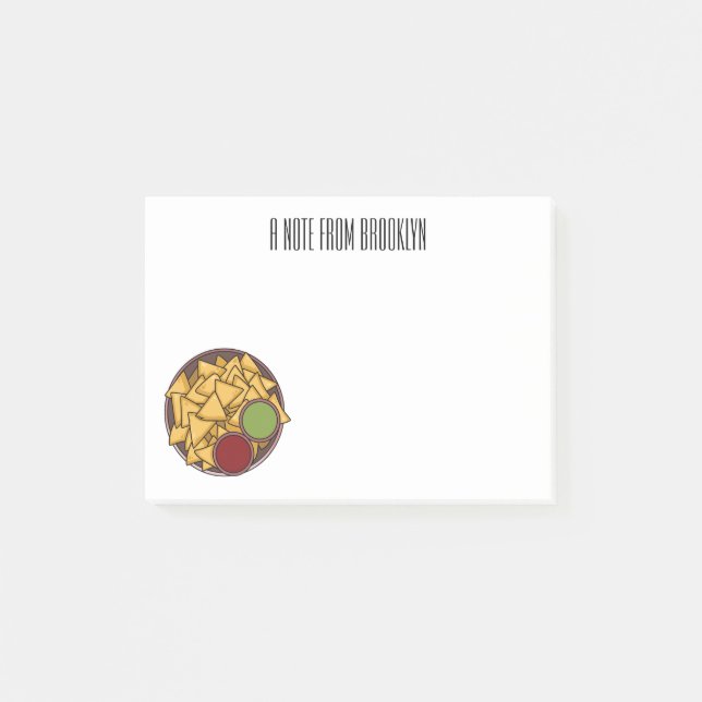 Post-it® Illustration de Nachos (Devant)